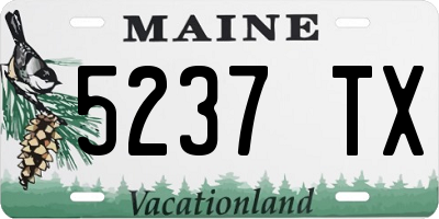 ME license plate 5237TX