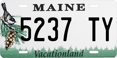 ME license plate 5237TY