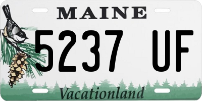 ME license plate 5237UF