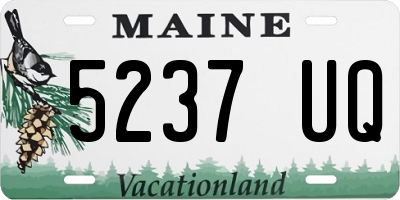 ME license plate 5237UQ