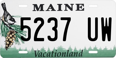 ME license plate 5237UW