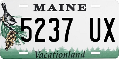 ME license plate 5237UX