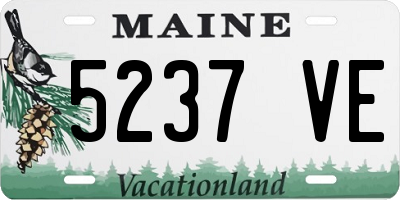 ME license plate 5237VE