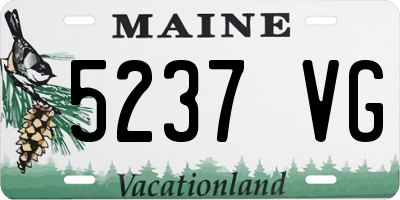 ME license plate 5237VG