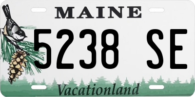 ME license plate 5238SE