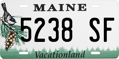 ME license plate 5238SF