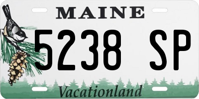 ME license plate 5238SP