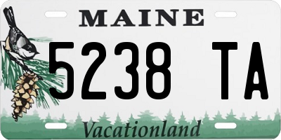 ME license plate 5238TA