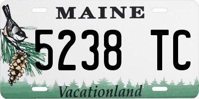 ME license plate 5238TC