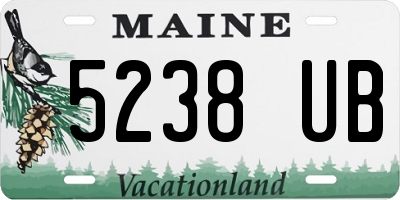 ME license plate 5238UB