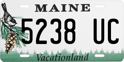 ME license plate 5238UC