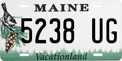 ME license plate 5238UG