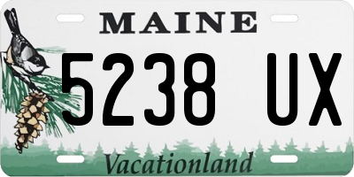 ME license plate 5238UX