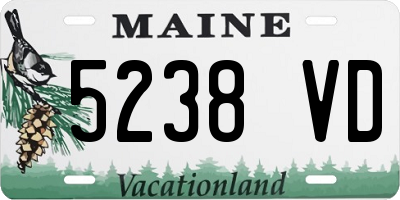 ME license plate 5238VD