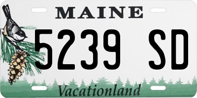 ME license plate 5239SD