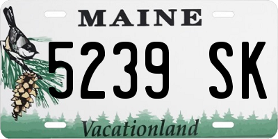 ME license plate 5239SK