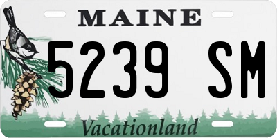 ME license plate 5239SM
