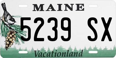 ME license plate 5239SX