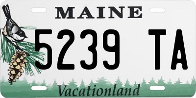 ME license plate 5239TA