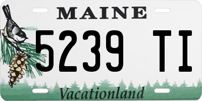 ME license plate 5239TI
