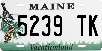 ME license plate 5239TK