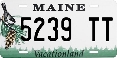 ME license plate 5239TT