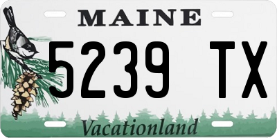 ME license plate 5239TX