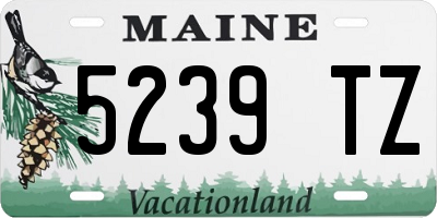 ME license plate 5239TZ