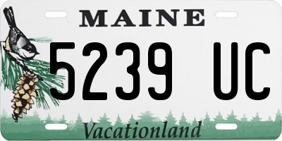 ME license plate 5239UC