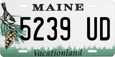 ME license plate 5239UD