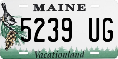 ME license plate 5239UG