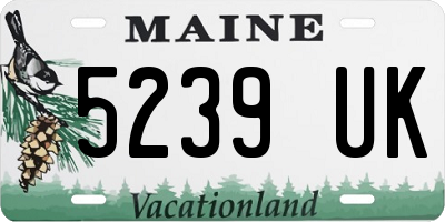 ME license plate 5239UK