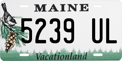 ME license plate 5239UL