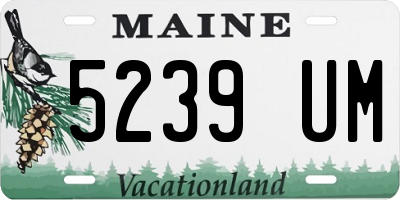 ME license plate 5239UM