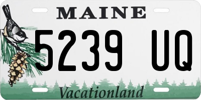 ME license plate 5239UQ