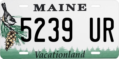 ME license plate 5239UR
