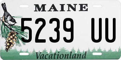 ME license plate 5239UU