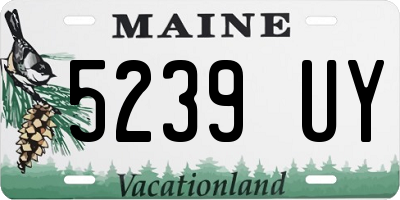 ME license plate 5239UY