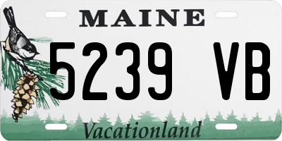 ME license plate 5239VB