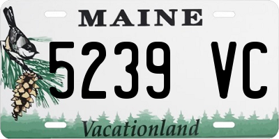 ME license plate 5239VC