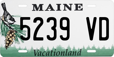 ME license plate 5239VD