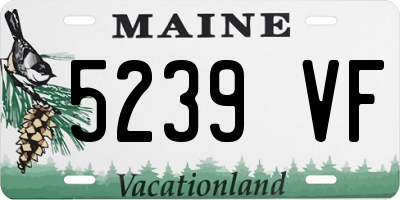 ME license plate 5239VF