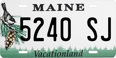 ME license plate 5240SJ