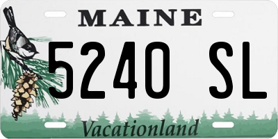 ME license plate 5240SL