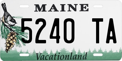 ME license plate 5240TA