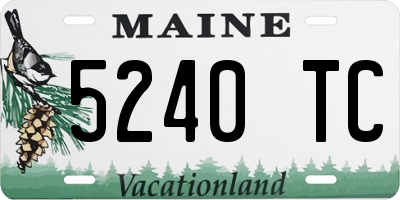 ME license plate 5240TC