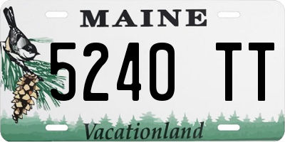 ME license plate 5240TT