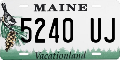 ME license plate 5240UJ