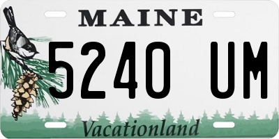 ME license plate 5240UM