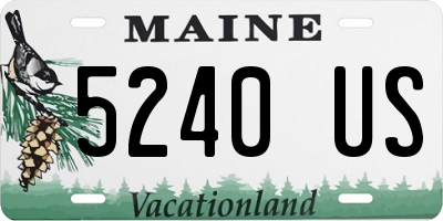 ME license plate 5240US